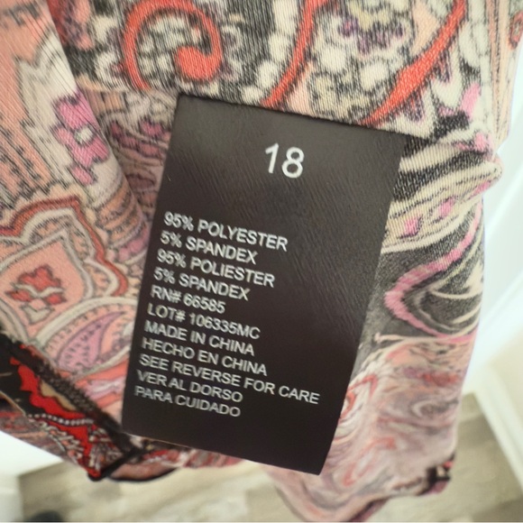 Perceptions New York Size 18 Multicolor Paisley Sleeveless Whimsigoth Dress NWT - Picture 6 of 7